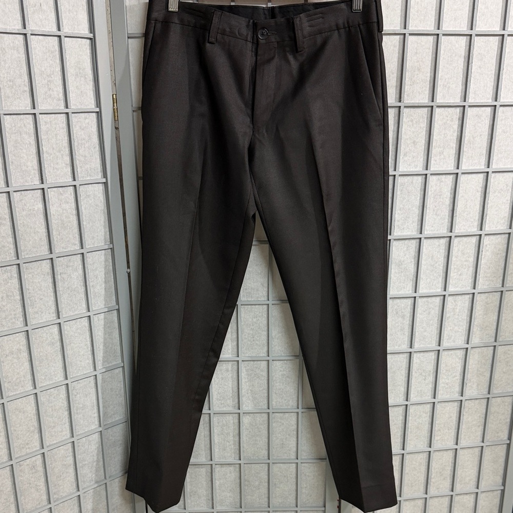 Tristan Men's Chocolate Brown Dress Pants - Straight Taper